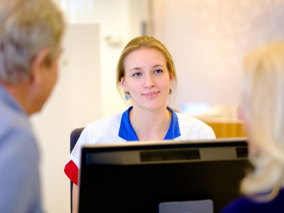 Balie front office meisje